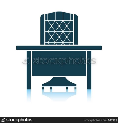 Table and armchair icon. Shadow reflection design. Vector illustration.
