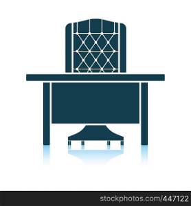 Table and armchair icon. Shadow reflection design. Vector illustration.