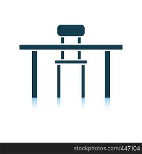 Table and chair icon. Shadow reflection design. Vector illustration.