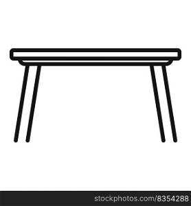 Table board icon outline vector. Wood furniture. Interior office. Table board icon outline vector. Wood furniture