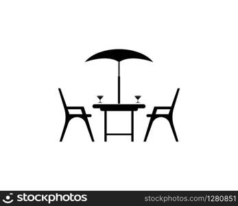 Table chair symbol illustration design