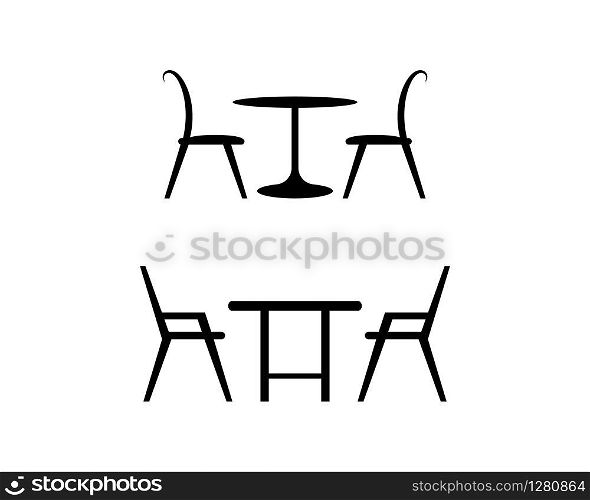 Table chair symbol illustration design