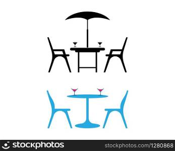 Table chair symbol illustration design