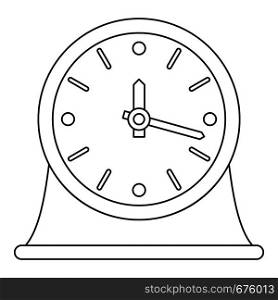 Table clock icon. Outline illustration of table clock vector icon for web. Table clock icon, outline style.