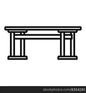 Table desk icon outline vector. Round furniture. Interior modern. Table desk icon outline vector. Round furniture