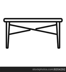Table furniture icon outline vector. Wood desk. Small leg. Table furniture icon outline vector. Wood desk