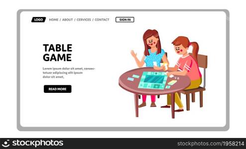 Table Game Playing Girls Friends Together Vector. Table Game Play Competition Women Togetherness At Home Room. Characters Funny Playful Time And Friendship Web Flat Cartoon Illustration. Table Game Playing Girls Friends Together Vector