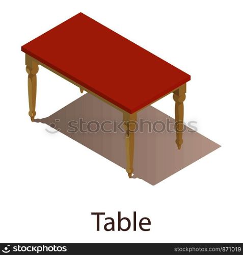 Table icon. Isometric illustration of table vector icon for web.. Table icon, isometric style.
