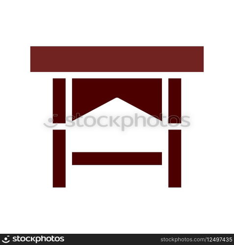 Table icon solid brown element