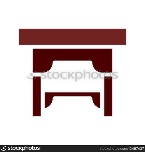 Table icon solid brown element