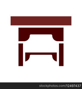 Table icon solid brown element