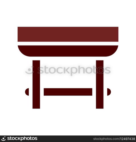 Table icon solid brown element