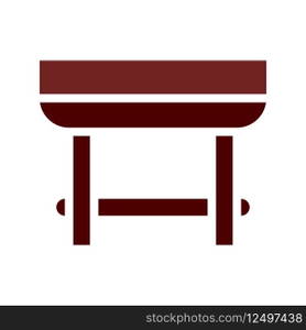 Table icon solid brown element