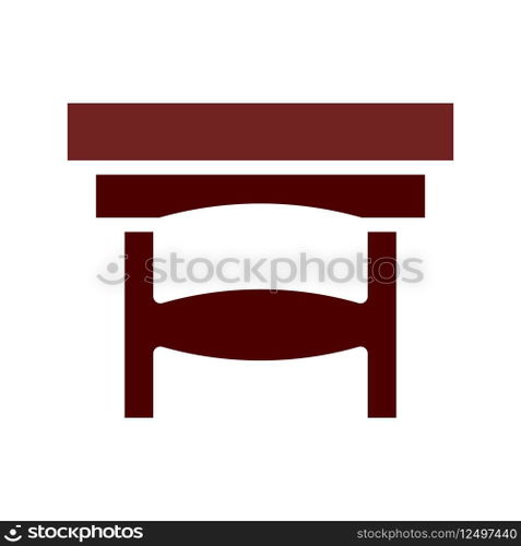 Table icon solid brown element