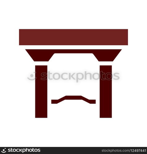 Table icon solid brown element