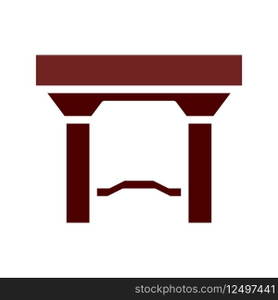 Table icon solid brown element