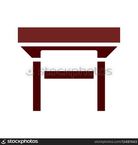 Table icon solid brown element