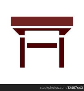 Table icon solid brown element