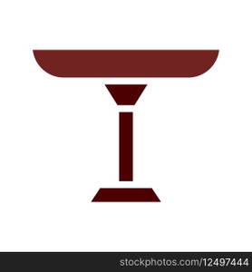 Table icon solid brown element