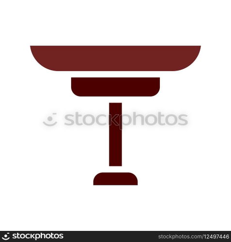 Table icon solid brown element