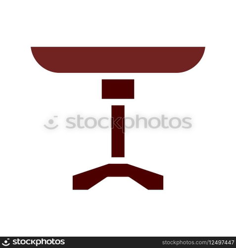 Table icon solid brown element