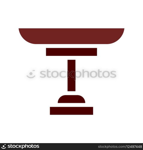 Table icon solid brown element