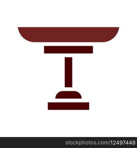 Table icon solid brown element