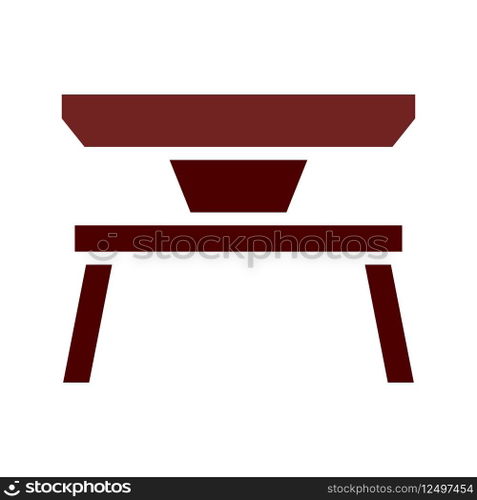 Table icon solid brown element