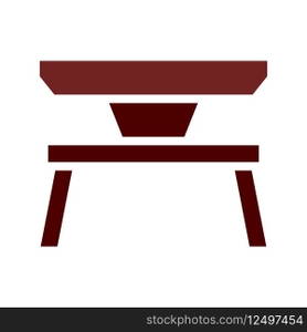 Table icon solid brown element