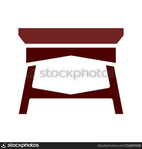 Table icon solid brown element