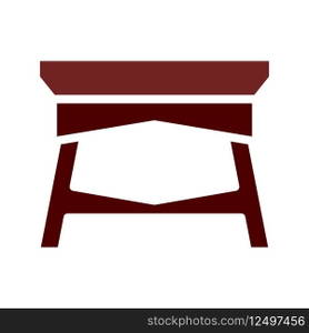 Table icon solid brown element