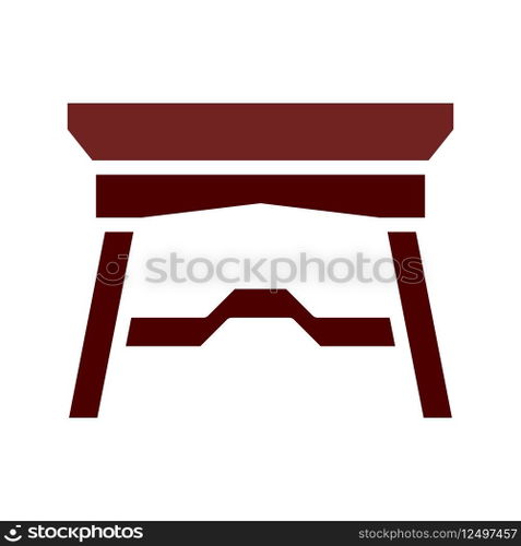 Table icon solid brown element