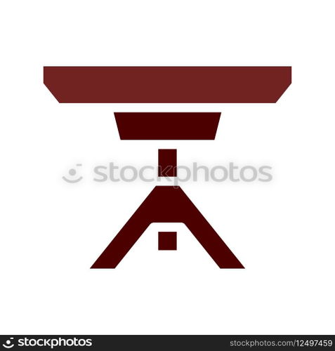 Table icon solid brown element