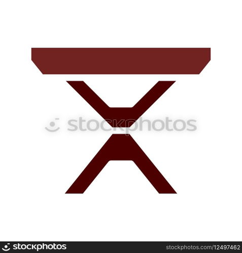 Table icon solid brown element