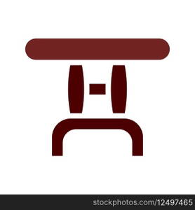 Table icon solid brown element