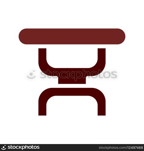Table icon solid brown element