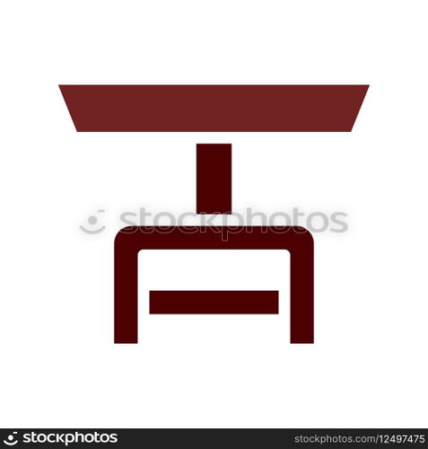 Table icon solid brown element