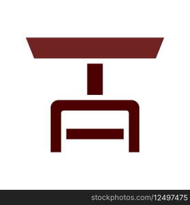 Table icon solid brown element