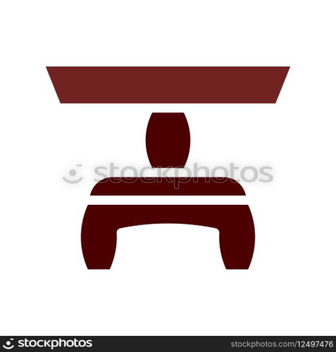 Table icon solid brown element