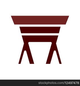 Table icon solid brown element