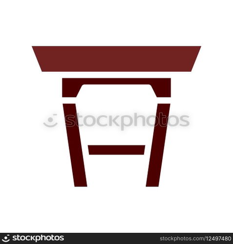 Table icon solid brown element