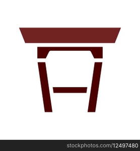 Table icon solid brown element