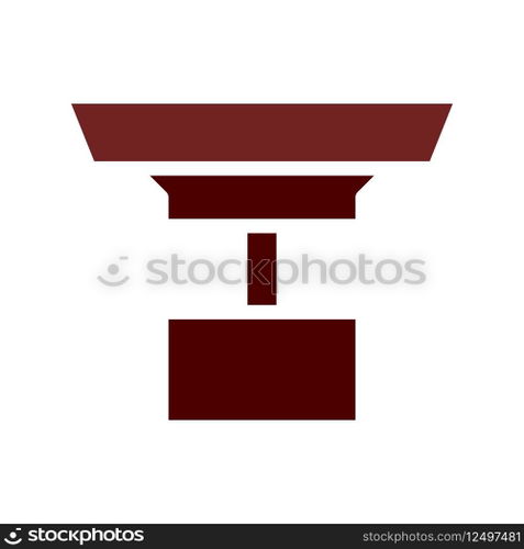Table icon solid brown element