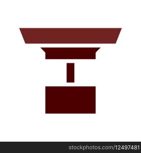 Table icon solid brown element