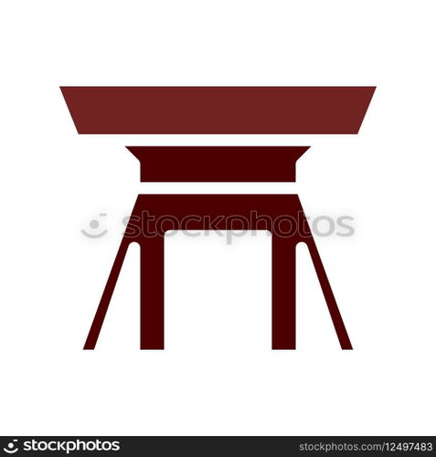 Table icon solid brown element