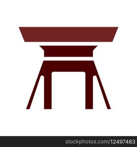 Table icon solid brown element