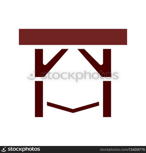 Table icon solid brown element