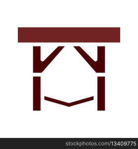 Table icon solid brown element