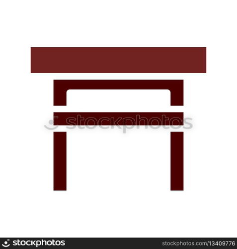 Table icon solid brown element