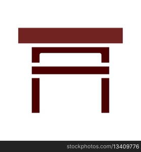 Table icon solid brown element